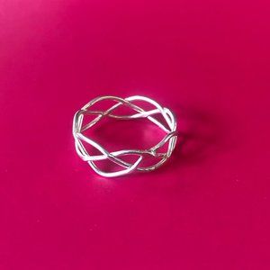 Sterling Silver Weave Beach Ring